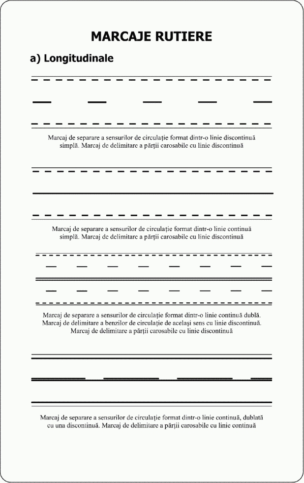 Marcaje rutiere — a) Longitudinale (1)