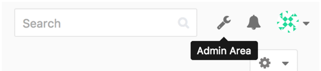 Figure 50. The “Admin area” item in the GitLab menu