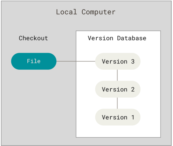 Figure 1. Local version control diagram