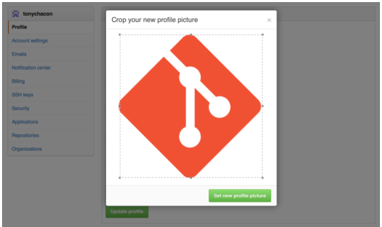 Figure 85. Crop your uploaded avatar