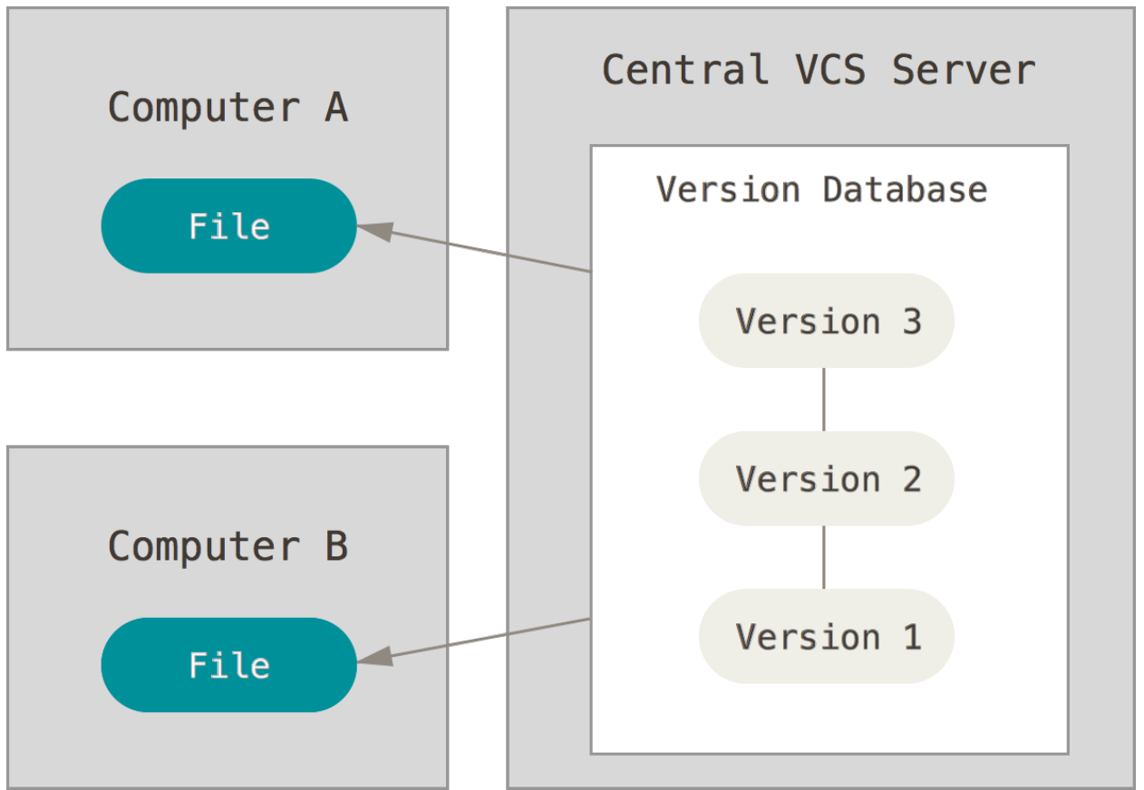 Figure 2. Centralized version control diagram