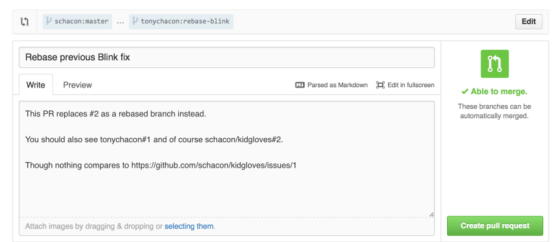 Figure 98. Cross references in a Pull Request