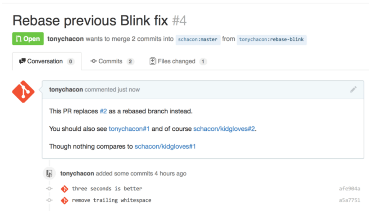 Figure 99. Cross references rendered in a Pull Request