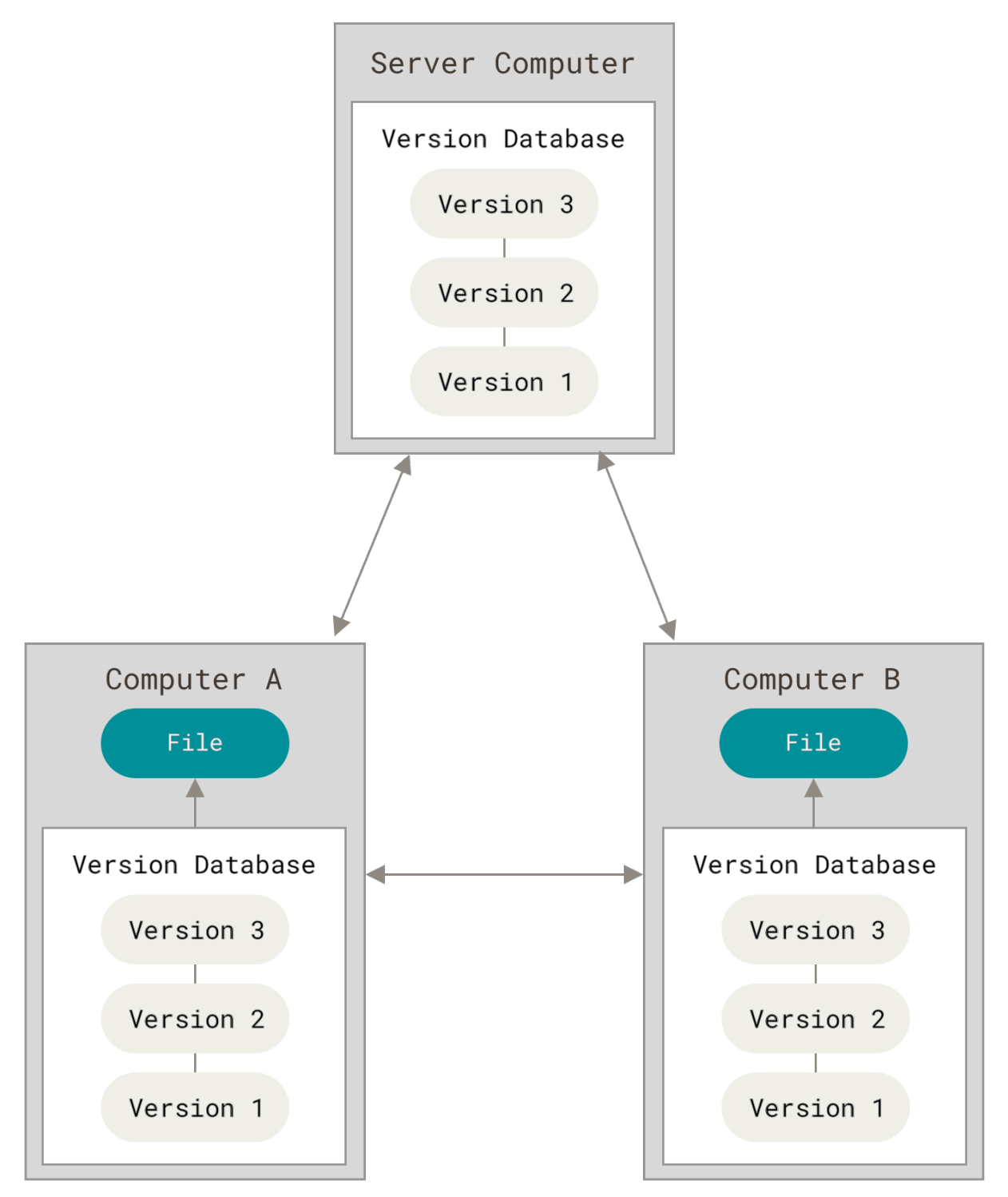 Figure 3. Distributed version control diagram