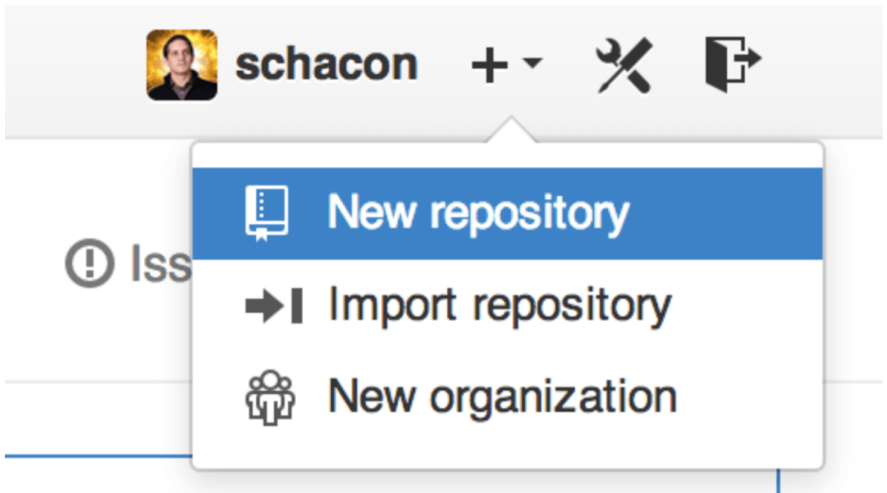 Figure 110. The “New repository” dropdown