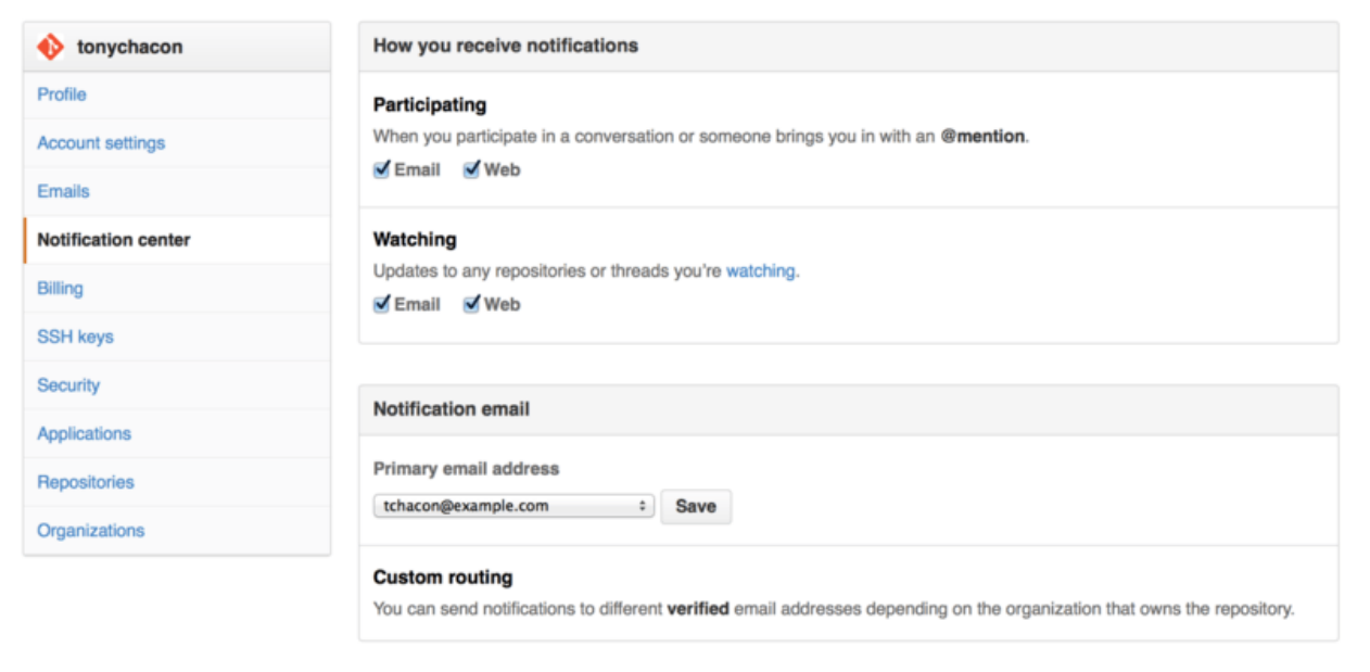 Figure 120. Notification center options