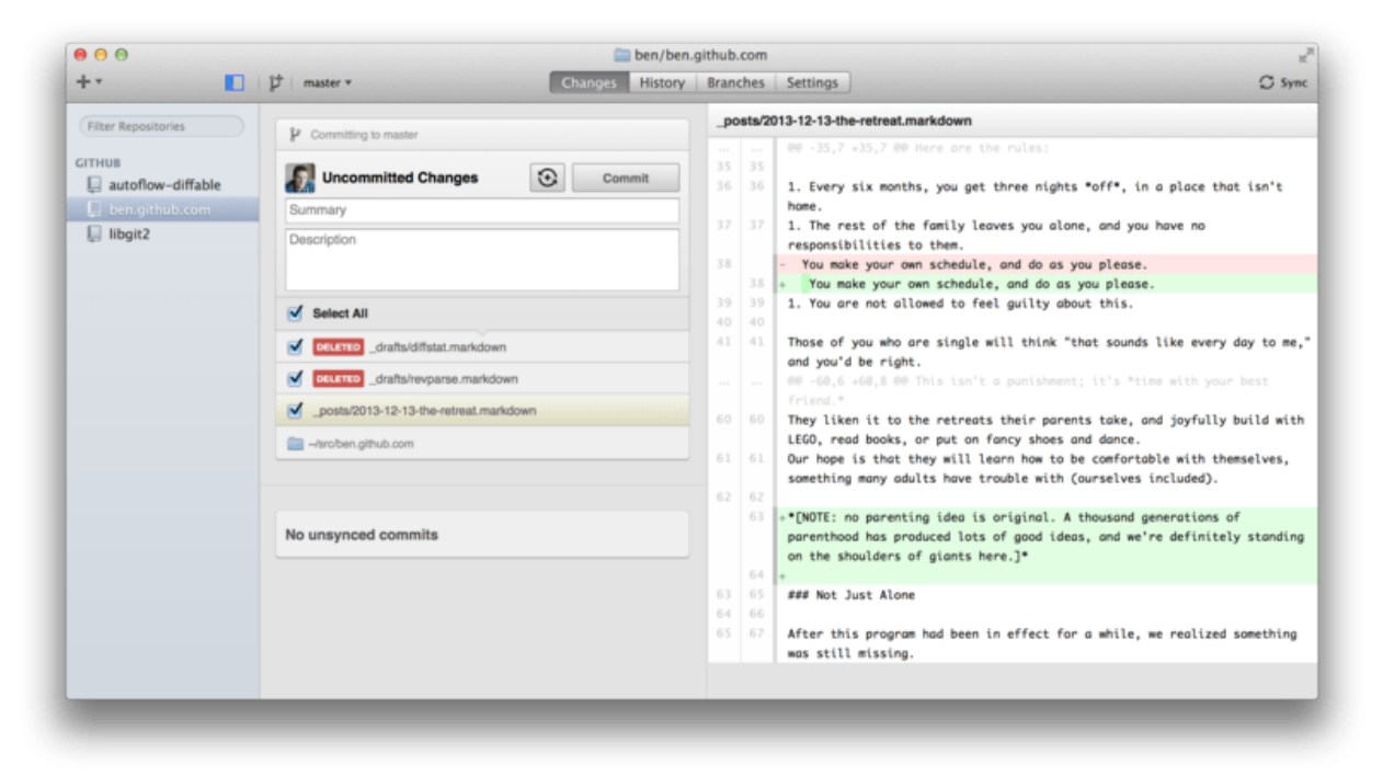 Figure 179. GitHub for macOS