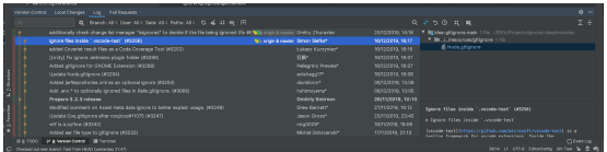 Figure 183. Version Control ToolWindow in JetBrains IDEs