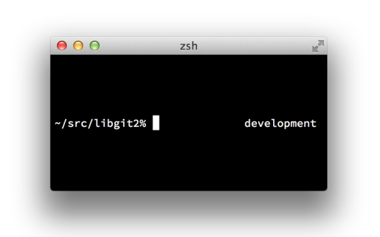 Figure 185. Customized zsh prompt