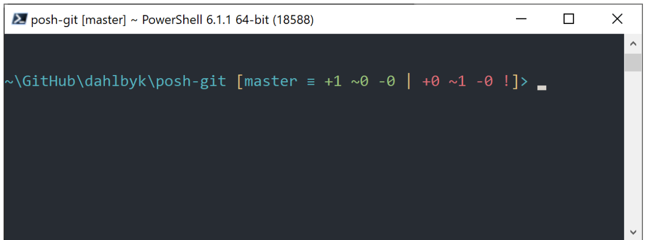 Figure 187. PowerShell with Posh-git